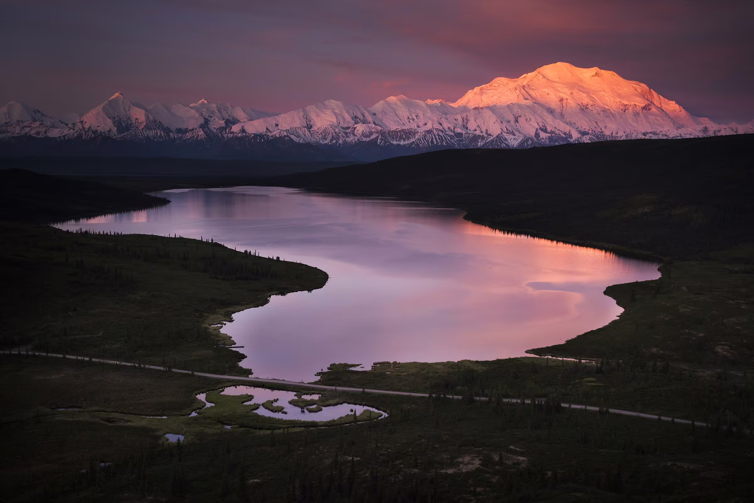 Denali rising above the Alaska wilderness