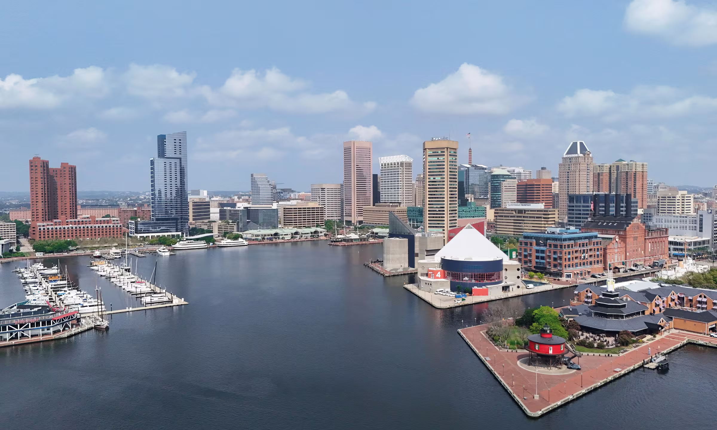 The Baltimore Inner Harbor and skyline