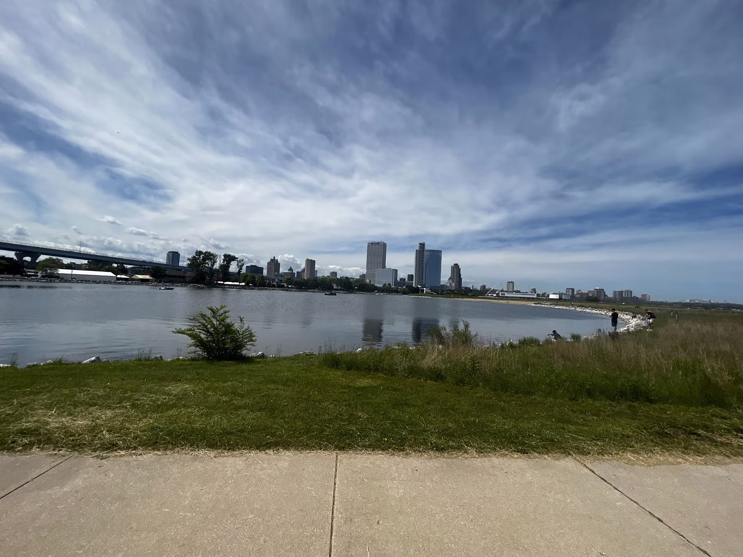 The Milwaukee skyline from the lakefront